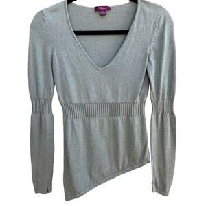 Filippa Y2K Mermaidcore Fairycore Whimsigoth Boho Asymmetric Hem‎ Knit Sweater S